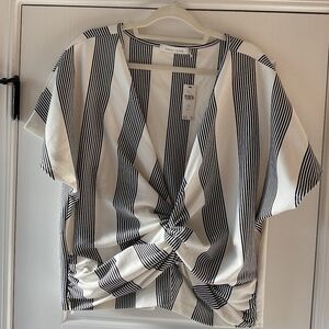 Anthropologie, Bishop + Young twist front Plus Top, 2X, NWT